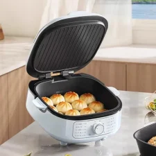 Deep Dish Electric Cake Pan: Removable, Double-Sided & Washable